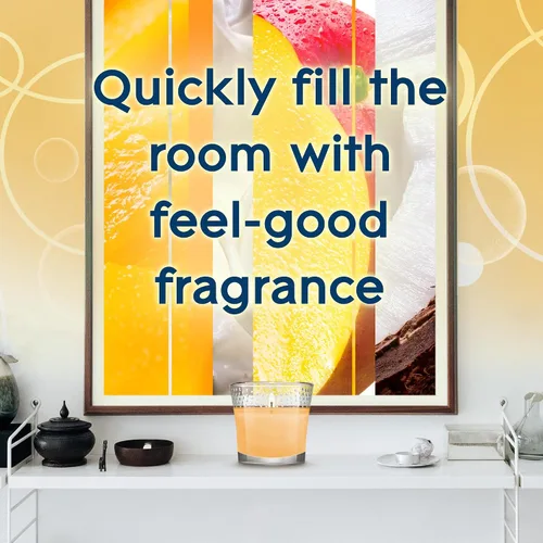 Vista 3 de Glade Tarro de vela, Mighty Mango, vela perfumada con aceites esenciales, vela ambientadora, 3.4 onzas, 2