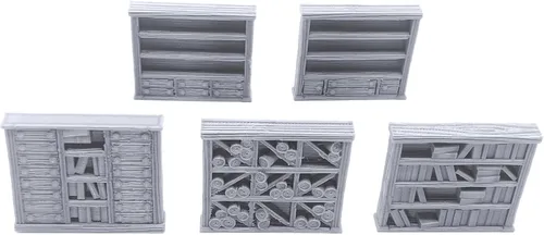 Vista 3 de Muebles de biblioteca - DND Terrain compatible con Dungeons and Dragons, 1.102 in Wargaming miniatura, juegos de rol de mesa, escenario de juego