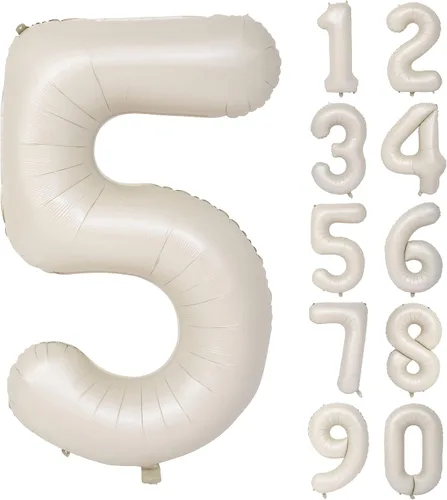 Vista 239 de Globos de 40 pulgadas con números de caramelo, papel de aluminio de helio, globos de látex de Mylar para fiesta de cumpleaños, decoración digital 0