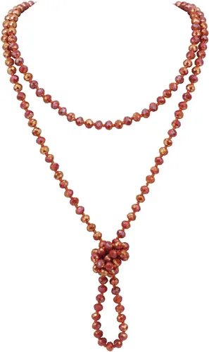 Vista 28 de Firstmeet Collar largo de cuentas de moda con nudo de cuerda, versátil, 60 pulgadas, joyería de disfraz para mujer Aqua Sky AB