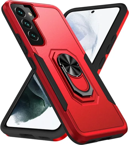 Vista 11 de Funda para Samsung Galaxy S22 Plus con soporte, anillo magnético de armadura, resistente funda protectora de grado militar a prueba de golpes