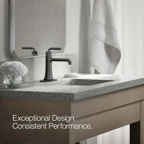 Vista 3 de Kohler 27415-4N-BL Tone Grifo para lavabo de baño, 0.5 gpm, Negro mate