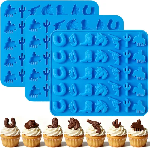 Vista 8 de Sidosir 3 moldes de silicona de chocolate para baby shower, antiadherentes para bebé, moldes de huellas para chocolate, chupete de botella