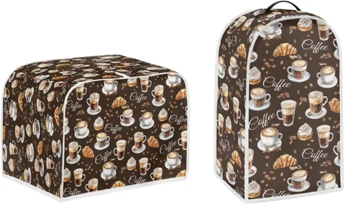 Vista 6 de Talayituse Cubierta de licuadora de tortuga de playa con estampado de corazón de estrella de mar, 2 piezas, fundas para cafetera, fundas para Playa