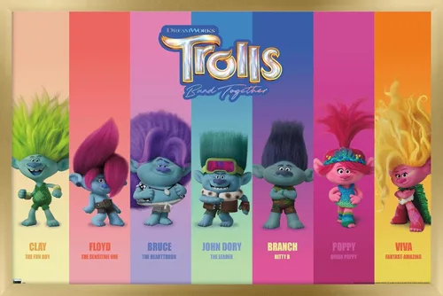 Vista 14 de Trends International Trolls: Band Together - Póster de pared Perfect Harmony, 22.4 pulgadas de largo x 14.7 pulgadas, versión enmarcada de madera