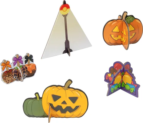 Vista 6 de Calendario de adviento de Halloween Pokemon 2021 para niños, 13 piezas, incluye 10 figuras de personajes de juguete y 3 accesorios, para mayores