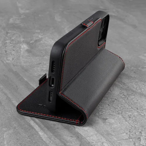 Vista 3 de TORRO Funda compatible con iPhone 13 Mini – Funda de piel premium tipo cartera con soporte y ranuras para tarjetas (negro)