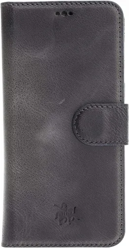 Vista 7 de Venito Florence - Funda de piel compatible con Samsung Galaxy S9, extra segura con bloqueo RFID, cartera desmontable para teléfono (gris decolorado)