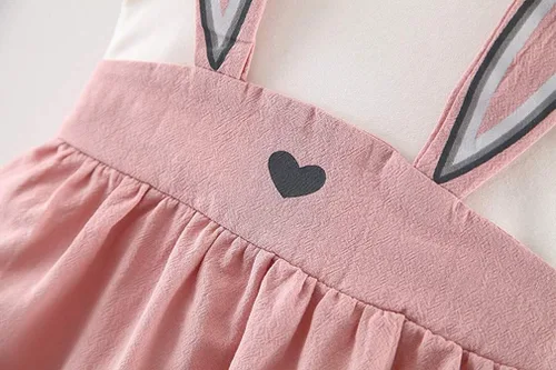 Vista 3 de Vestido de princesa de manga larga estilo conejo para niñas