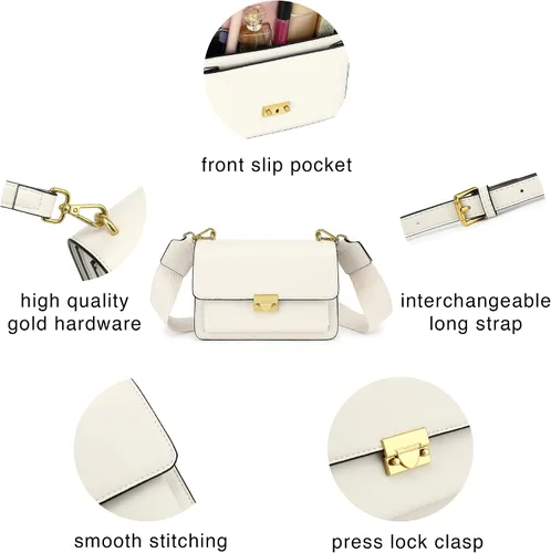 Vista 5 de Scarleton Bolsos cruzados para mujer, monederos para mujer, bolso de hombro ligero, bolso cruzado casual, H2078