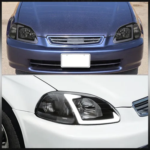 Vista 3 de AJP Distributors Conjunto de Luces LED de Señal de Giro y DRL de Esquina con Lentes Transparentes y Carcasa Negra para Parachoques Izquierda+Derecha