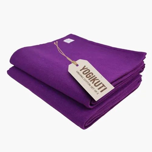 Vista 10 de Yogikuti Iyengar - Juego de dos mantas de yoga de algodón, gruesas mantas de yoga tejidas a mano para yoga restaurativo, meditación y pranayama