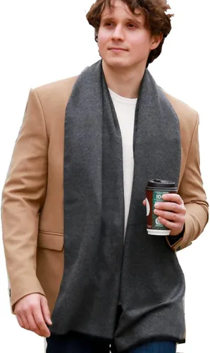 Vista 2 de FULLRON Bufanda de invierno para hombre, bufandas suaves y cálidas de cachemira