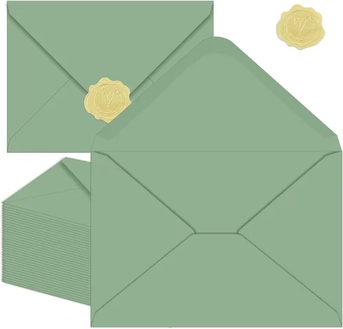Vista 20 de Paquete de 50 sobres negros A4 de 4 x 6 pulgadas para invitaciones, imprimibles, autosellables para bodas, invitaciones, fotos, postales, tarjetas