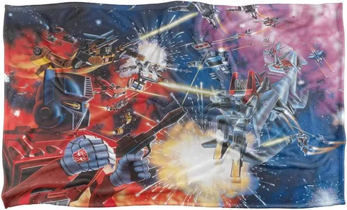 Vista 2 de Manta Transformers, 36 x 58 pulgadas, Autobot Box Art Silky Touch Super Soft