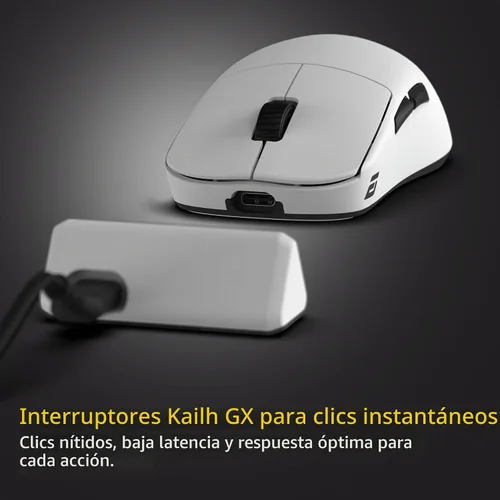 Vista 3 de ENDGAME GEAR OP1w 4k v2 - Ratón inalámbrico para juegos, color blanco