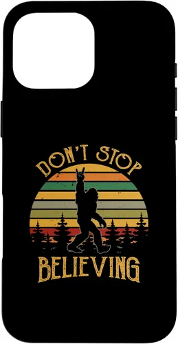 Vista 19 de Don't Stop Believing Bigfoot Rock And Roll Sasquatch Case for iPhone 16