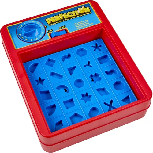 Vista 4 de Hasbro Gaming Perfection Plus 2-Jugador Modo Duelo Formas y Piezas Emergentes Edades 5 y Más (Exclusivo de Amazon)