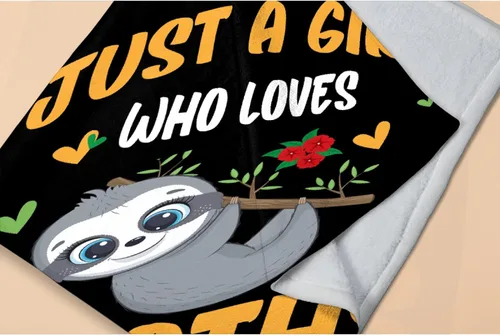 Vista 6 de Manta Girl Loves Sloths Mantas Suaves y Mantas de Franela Acogedora Liviana Colcha Regalo Perfecto para Cama Sofá Sillón-40 x 30 Extra Pequeña