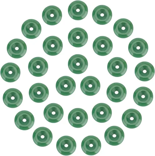 Vista 7 de NBEADS 10 dijes de piedras preciosas de dona de 10 estilos, 0.709 in, teñidos planos, redondos, mezclados, naturales y sintéticos, colgantes