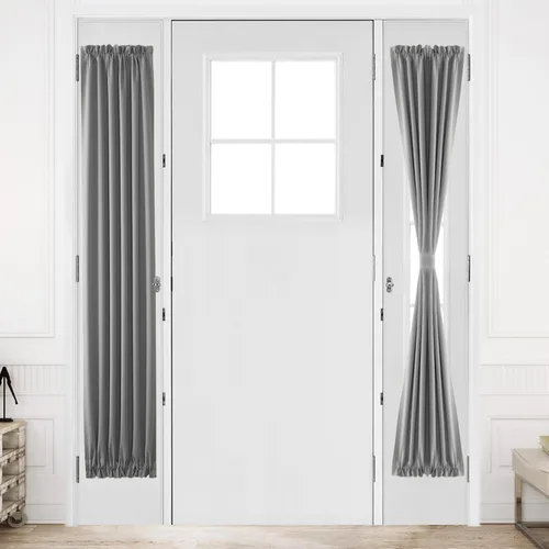 Vista 198 de DWCN Cortinas para Puertas Francesas – Cortinas opacas térmicas con bolsillo para barra para puertas con ventana de cristal, puertas de cocina