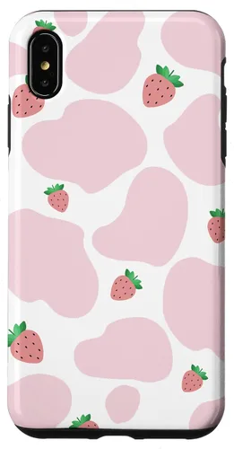 Vista 11 de Baby Pink Cow Print Pattern Cute Strawberry Cow Animal Gift Case for iPhone 17