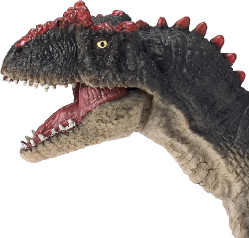 Vista 6 de MOJO - Allosaurus Función de mandíbula móvil Figura de juguete pintada a mano Colección de vida prehistórica Fiel a la vida y altamente