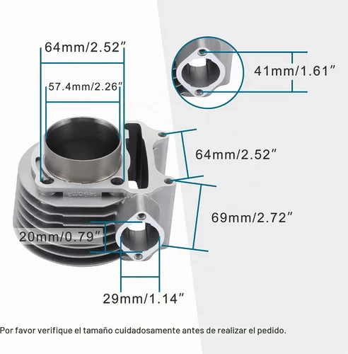 Vista 2 de goofit kit de Cilindro 57,4 mm de diámetro interior, 150 cc agujero, GY6 Cilindro de reconstrucción del motor Scooter chino