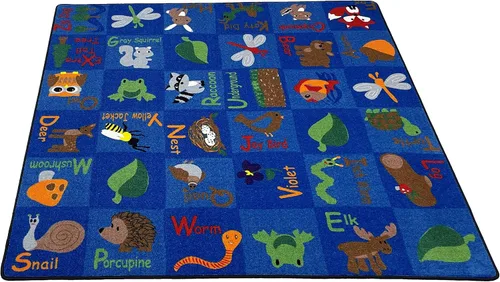 Vista 24 de KidCarpet.com ABC Rainbow - Alfombra para aula con 24 asientos, rectangular de 7 pies 6 pulgadas x 12 pies
