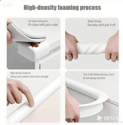 Vista 102 de Protectores de espuma compatibles con anclaje de pared para muebles, protectores de espuma para paredes, protectores de esquina con funciones