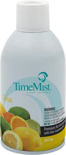 Vista 2 de TimeMist Recambios de ambientador medido de alta calidad, aroma cítrico, 7.1 onzas (caja de 12) 1042781, dura hasta 30 días y neutraliza olores