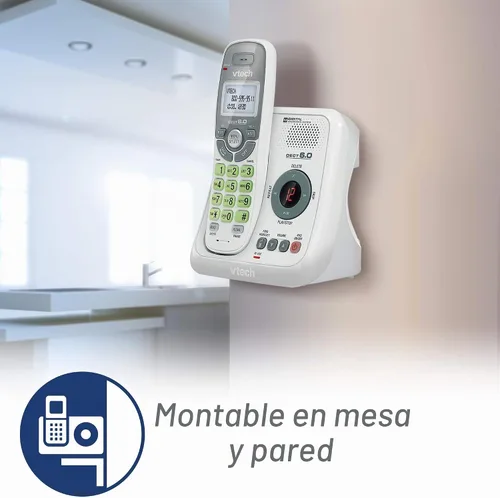 Vista 10 de Teléfono inalámbrico VTech DECT 6.0, Blanco