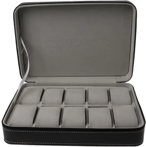 Vista 5 de ACULIP Necklace Organizer Jewelry Boxes for Women, Leather Watch Storage Zipper Bag Zipper Packing Box