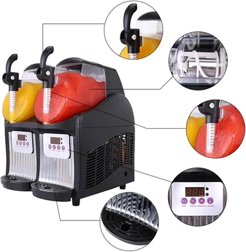 Vista 2 de Máquina comercial de granizado de hielo de 5 l, Máquina para hacer granizados de hielo de 300 W, Máquina portátil para hacer granizados, para fiesta