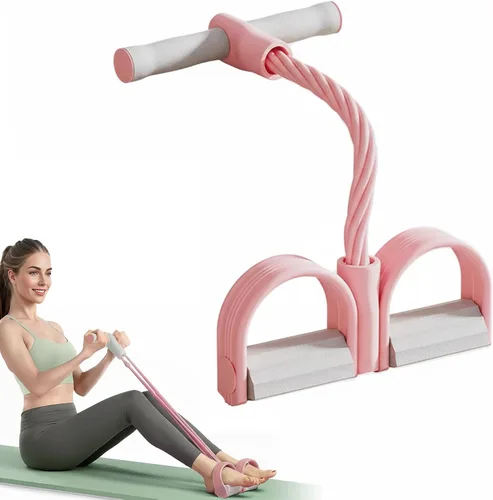 Vista 8 de Sakerplus Banda elástica multifunción de resistencia para yoga, banda elástica para ejercicio, tirador de pedal de estiramiento para entrenamiento