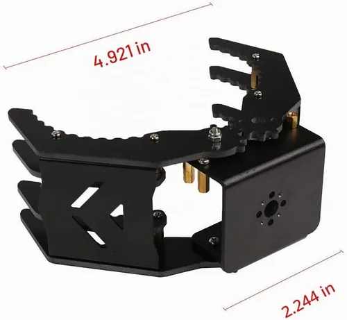 Vista 6 de LewanSoul Garra de brazo de robot mecánico/pinza de robot agarrador (garra mecánica negra sin servo)