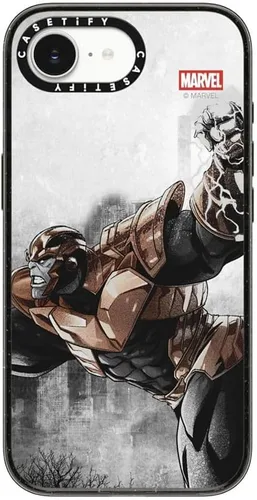 Vista 70 de CASETiFY Funda para iPhone Air, compatible con MagSafe Marvel VS CoLab Protección contra caídas de grado militar 4x de 8.2 pies Funda Capitán