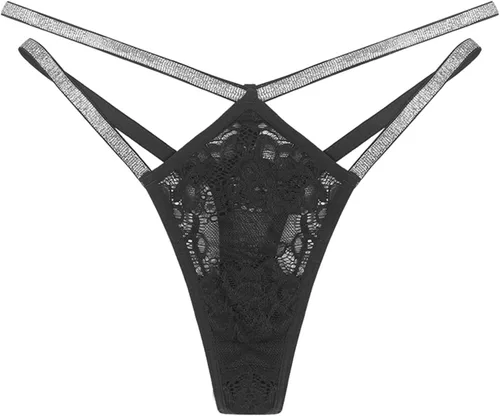 Vista 4 de Banamic Tanga con purpurina para mujer