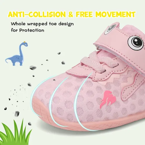 Vista 5 de JIASUQI Zapatos deportivos transpirables para bebés y niñas de 0 a 18 meses