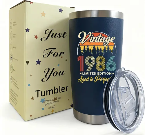 Vista 2 de Regalos de cumpleaños n.° 40 para hombres y mujeres – Decoración de cumpleaños 40 en 1986, ideas para él, regalo para hombre que cumple 40 años