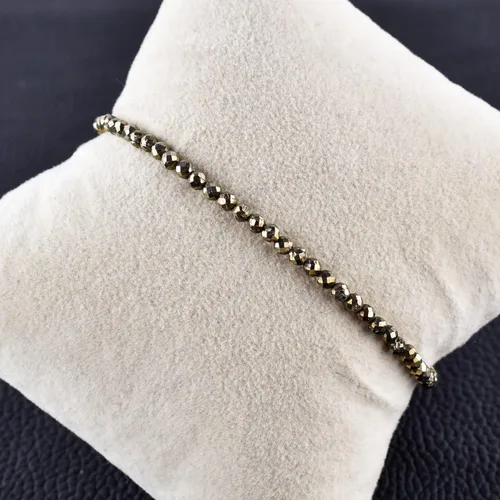 Vista 38 de Natural Gemstone Micro Beads Dainty Bangle Bracelet, Handmade Birthstone Jewelry, Healing Chakra Crystals, Silver Plated 8 inch, Birthday Gift for