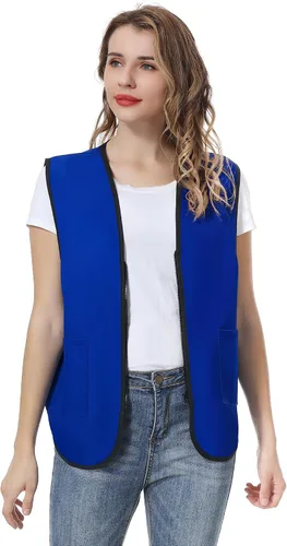 Vista 2 de TopTie Supermercado Uniforme Chaleco Cremallera Voluntarios Evento Chaleco Chaleco Unisex