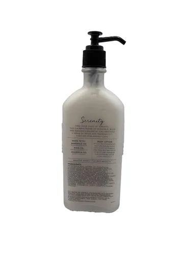 Vista 2 de Bath & Body Works Aromatherapy Serenity - Caléndula Rosa Magnolia Aceites Esenciales Loción Corporal 6.5 onzas líquidas