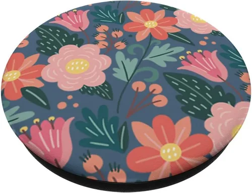 Vista 2 de Lindo Jardín Botánico Colorido Patrón Floral PopSockets PopGrip Swappable