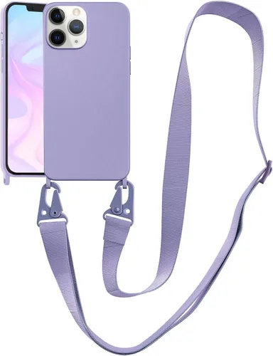 Vista 112 de Funda compatible con iPhone 8 Plus, iPhone 7 Plus/6 Plus/6S Plus con cordón, funda cruzada para iPhone con correa ajustable de silicona para iPhone