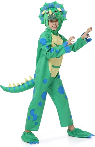 Vista 4 de Kids Dinosaur Costume for Halloween Boys Girls T-Rex Dinosaur Dress Up Party Role Play Cosplay