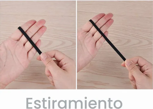 Vista 4 de Coopay Bandas elásticas planas de 45 yardas de largo, 1/2 pulgada de ancho, cuerda elástica plana para coser proyectos de bricolaje, artes y Negro