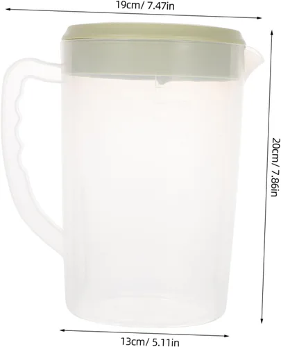 Vista 2 de BESTOYARD Jarra grande con tapa, jarra de 1 galón para servir bebidas, recipiente transparente con tapa, bebida molida espresso