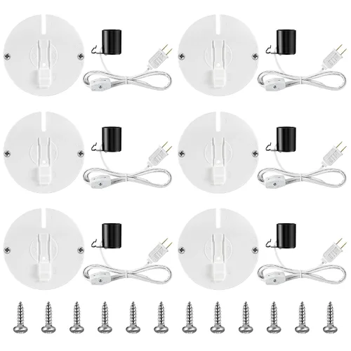Vista 12 de Meonum Kit de Luz de Repuesto para Molde Soplado, Kit de Cable de Luz Individual E27 E26 con Interruptor Fusible Enchufe, para Decoraciones de Casa