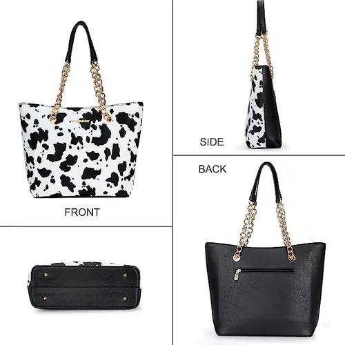 Vista 3 de Montana West Bolso de mano para mujer con asa superior con cadena